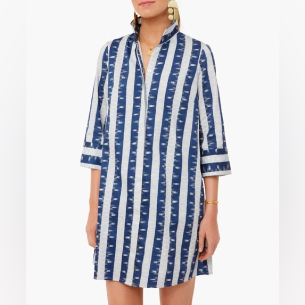 TUCKERNUCK Stillwater Stripe Charlie Shirt Dress Size Small Classic Preppy